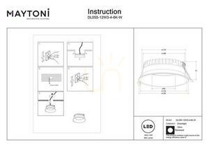 OKNO corp de iluminat încastrat DL055-12W3-4-6K-W IP44 Maytoni small 6