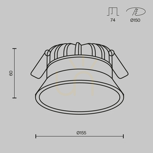 OKNO corp de iluminat încastrat DL055-18W3-4-6K-W IP44 Maytoni small 7