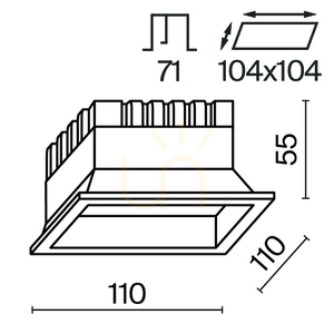 OKNO corp de iluminat încastrat DL056-12W3-4-6K-W IP44 Maytoni small 9