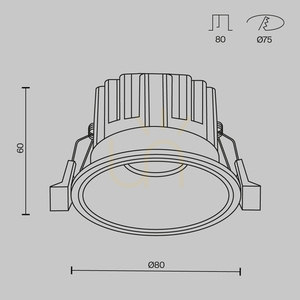 Corp de iluminat de încastrat ROUND DL058-12W3K-B Maytoni small 7