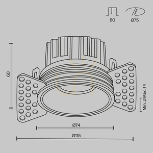 Corp de iluminat încastrat ROUND DL058-12W3K-TRS-B Maytoni small 7