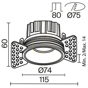 Corp de iluminat încastrat ROUND DL058-12W3K-TRS-B Maytoni small 9