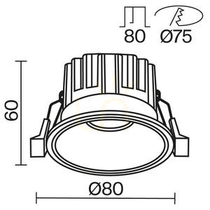 Corp de iluminat de încastrat ROUND DL058-12W3K-W Maytoni small 10