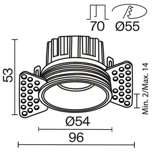 Corp de iluminat încastrat ROUND DL058-7W3K-TRS-W Maytoni small 9