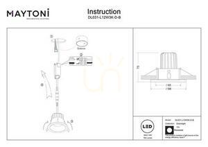 Corp de iluminat încastrat YIN DL031-L12W3K-D-B Maytoni small 6