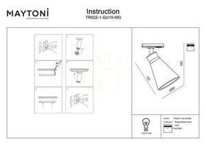 VIRAR TR022-1-GU10-MG reflector bară de distribuție Maytoni small 5