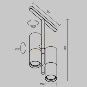 Spot pentru bare ELTI DUO TR005-2-2X12W3K-B Maytoni small 9