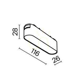 Lampă LED albă pentru șină magnetică Maytoni Basis Radity 6 W 3000 K TR080-1-6W3K-W small 9