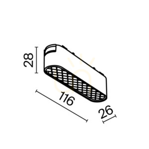 Corp pentru șină magnetică Maytoni Basis Grid Radity TR084-1-6W4K-W alb 6 W 4000 K small 9