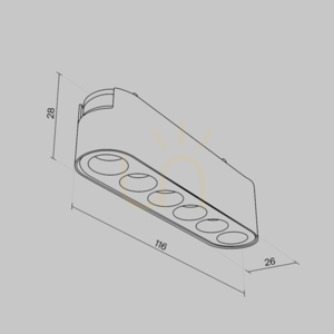 Lampă pentru șine POINTS TR082-1-6W4K-M-W Maytoni small 7