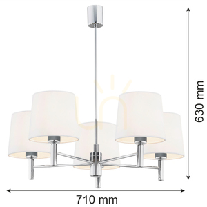 Candelabru Argon Bolzano Plus alb crem 5xE27 2110 small 2