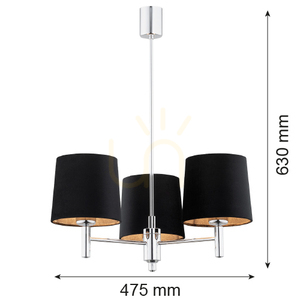 Candelabru Argon Bolzano Plus negru 3xE27 6108 5 Candelabru Argon Bolzano Plus negru 3xE27 6108 small 5