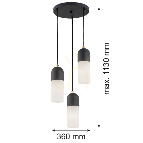 previzualizare Lampă suspendată ARGON Burgos albă, 3xE27, IP20, SKU 1467 Lampă suspendată ARGON Burgos albă, 3xE27, IP20, SKU 1467