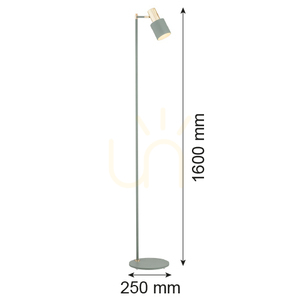 Lampă de podea ARGON Doria 4271, verde salvie cu detalii alamate small 3
