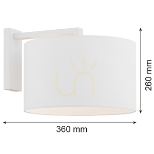 Lampă de perete Argon KARIN albă E27 IP20 4294 small 1