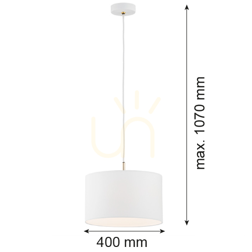Vedere Lampă suspendată ARGON KARIN alb 400 mm E27 4343 Lampă suspendată ARGON KARIN alb 400 mm E27 4343
