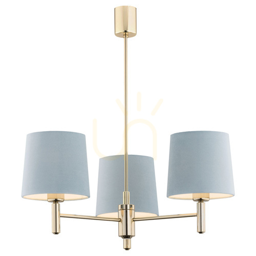 Verifica Lampă pendant ARGON Ponte 3xE27 alamă albastru, abajur catifea SKU 1484