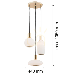 Lampă suspendată ARGON Sagunto albă 3xE27 IP20 1489 small 2