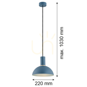 Lampă suspendată ARGON SINES albastru marin E27 4221 small 1
