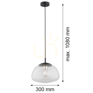 Lampă suspendată Argon TRINI neagră E27 IP20 4332 small 3