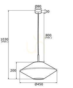 Lampă suspendată Argon TROY 4282, abajur bej cu detalii negre, 45 cm, E27 small 5