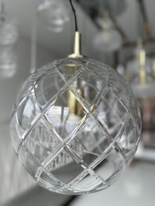 Lampă suspendată ARGON OVIEDO transparentă cristal alamă SKU 4201 small 1