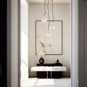 Pendul Argon Oviedo din cristal transparent și alamă 3×E27 1463 small 1