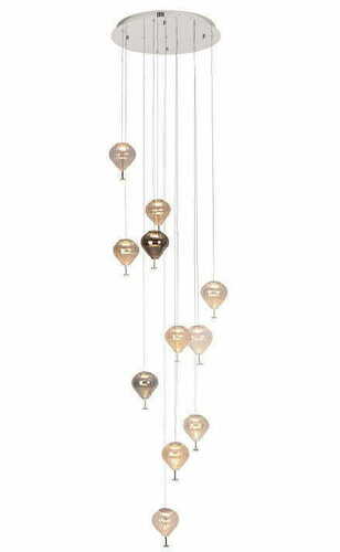 Verifica Lampă suspendată Max Light Palloncini P0526D 11x6W crom sticlă 3000K