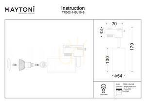 FOCUS MINI TR002-1-GU10-B reflector pentru bare Maytoni small 4
