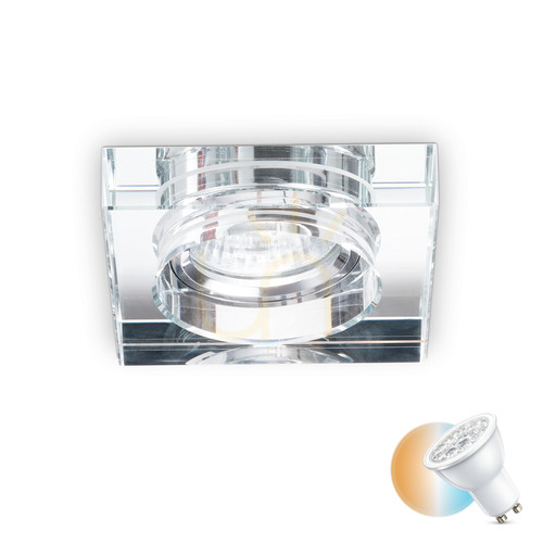Verifica Spot încastrat Ideallux Blues 114019 pătrat transparent GU10 9 cm