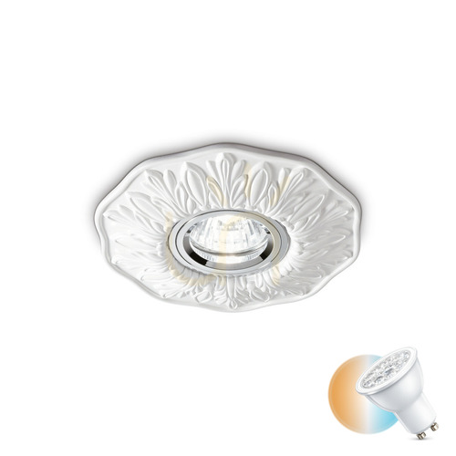 Verifica Spot încastrat Ideallux POLKA 115597 alb din gips GU10 Ø14 cm
