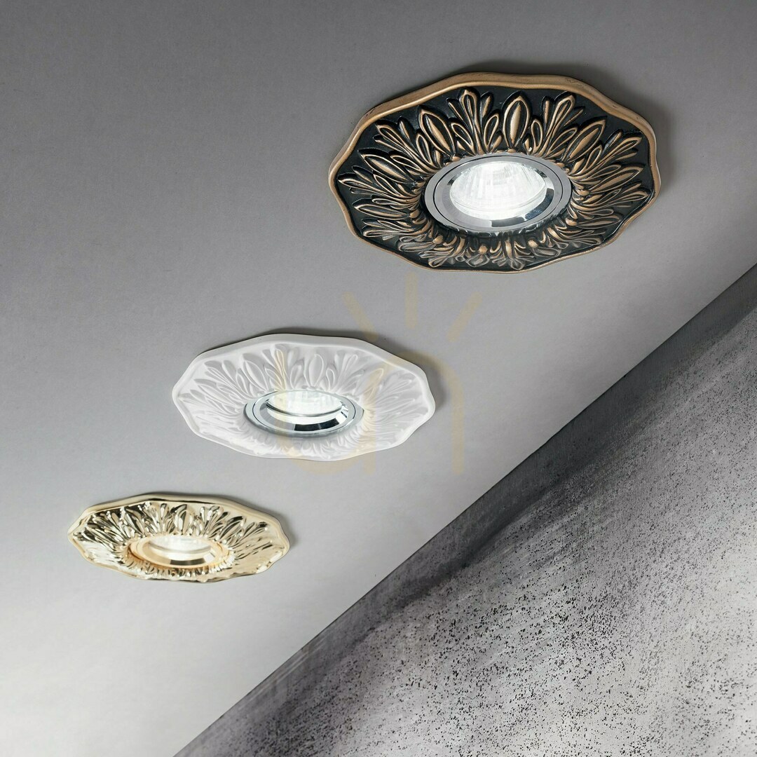 previzualizare Spot încastrat Ideallux POLKA alamă GU10 Ø14 cm 115610 Spot încastrat Ideallux POLKA alamă GU10 Ø14 cm 115610