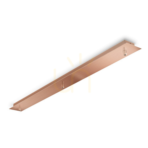 Verifica Rozetă liniară 3 lumini Ideallux Rosone 249292 cupru metal 88 cm