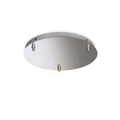 Verifica Rozetă plafon 3 lumini Ideallux Rosone crom metal 30 cm 285597