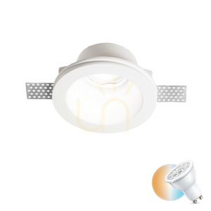 Spot încastrat rotund Ideallux SAMBA 139012 alb gips GU10 D12 cm small 0