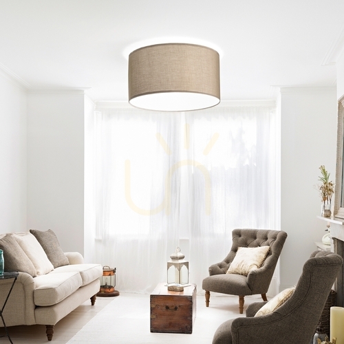 Verifica Paralume cilindric Ideallux SET UP bej textil D45 cm 260464
