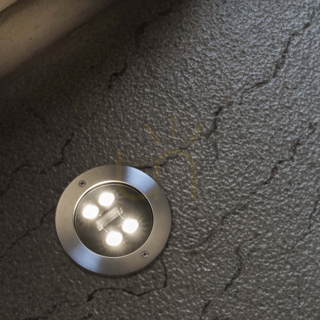Vedere Corp de iluminat încastrat exterior Ideallux Taurus Round argintiu 25,5 cm 14W 277028 Corp de iluminat încastrat exterior Ideallux Taurus Round argintiu 25,5 cm 14W 277028