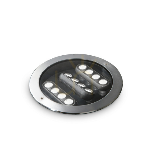 Verifica Corp de iluminat încastrat exterior Ideallux Taurus 277035 rotund argintiu 25,5 cm