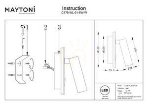 Lampă de perete IOS 176 C176-WL-01-6W-W Maytoni small 9