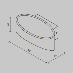 Aplică LED Maytoni Trame C806WL-L5W albă ovală 6W 3000K small 6