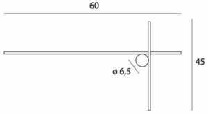 Aplică Max Light ARNE W0369 LED 10W 650lm 3000K negru IP44, două profile 60 x 45 cm small 2
