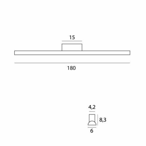 Verifica Lampa de perete LED Max Light Tampa C0244 neagra 180 cm 6W aluminiu