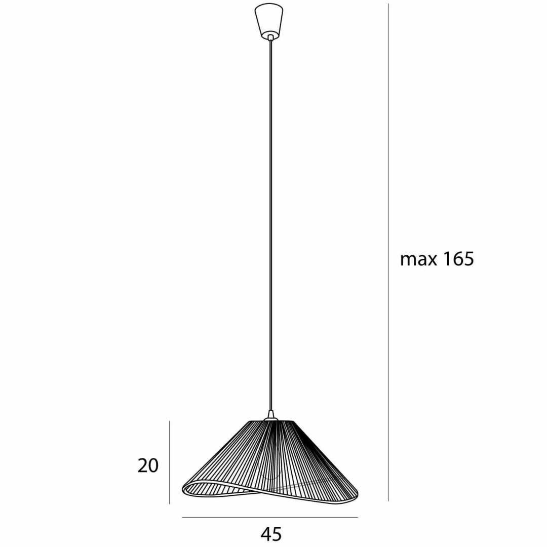 Afişa Lampa suspendată Max Light Amalfi P0577 alb hârtie țesută 45 cm Lampa suspendată Max Light Amalfi P0577 alb hârtie țesută 45 cm