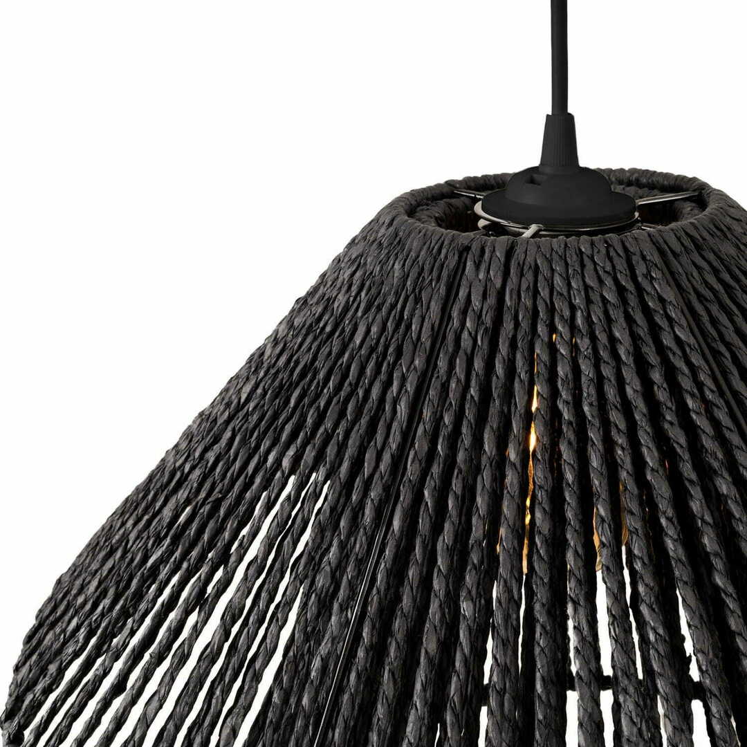 Afişa Lampă suspendată Max Light Amalfi II P0580 negru 45 cm hârtie țesută Lampă suspendată Max Light Amalfi II P0580 negru 45 cm hârtie țesută