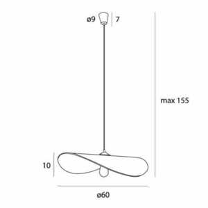 Lampa suspendată Max Light PAN P0585 albă din pâslă 60 cm 15W small 4
