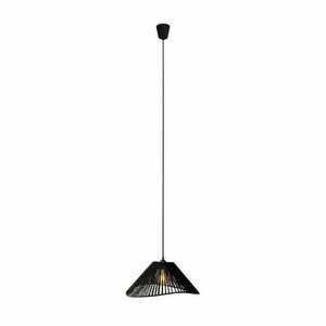 Lampă suspendată Max Light Amalfi P0579 neagră hârtie țesută 45 cm small 0