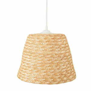 Lampa suspendată Max Light Pot P0582 albă 30 cm paie grâu 15W small 1