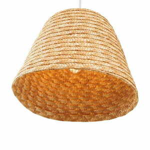 Lampa suspendată Max Light Pot P0582 albă 30 cm paie grâu 15W small 2