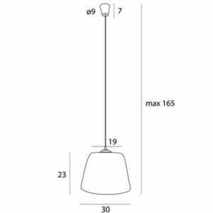 Lampa suspendată Max Light Pot P0582 albă 30 cm paie grâu 15W small 3