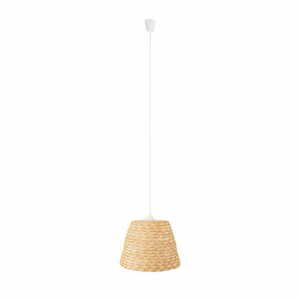 Lampa suspendată Max Light Pot P0582 albă 30 cm paie grâu 15W small 0